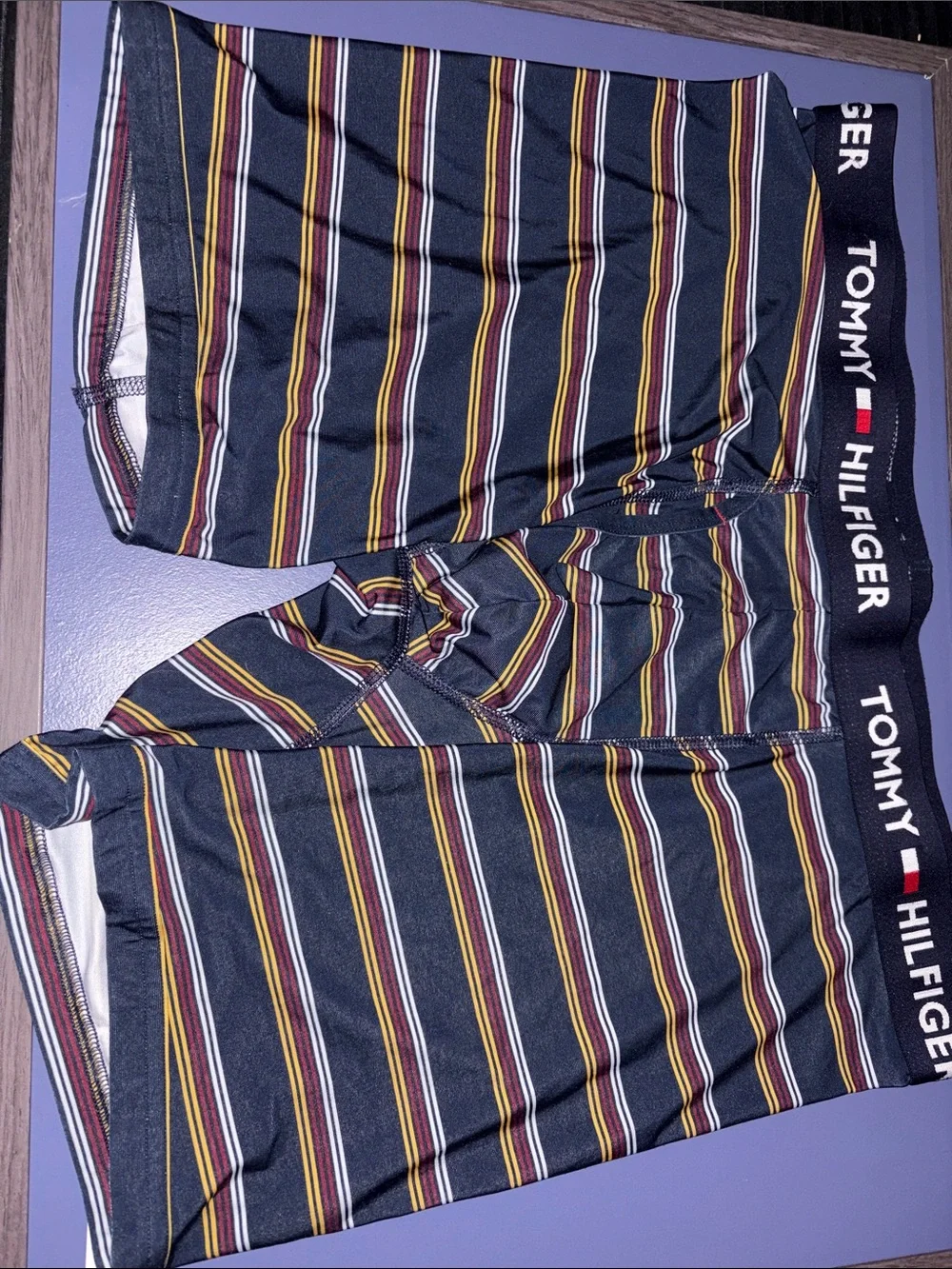 Tommy Hilfiger Black Boxer Briefs with Red & Yellow Accent Waistband